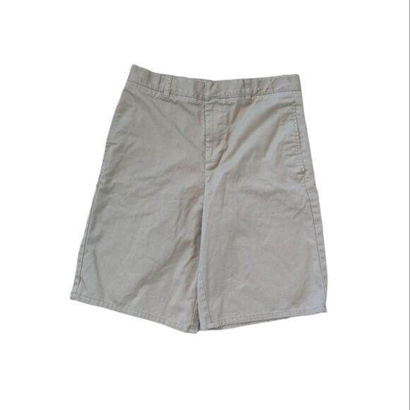 French Toast Shorts Boys Size 18‎ School Uniform Flat Front Khaki Medium Tan New - Picture 1 of 8